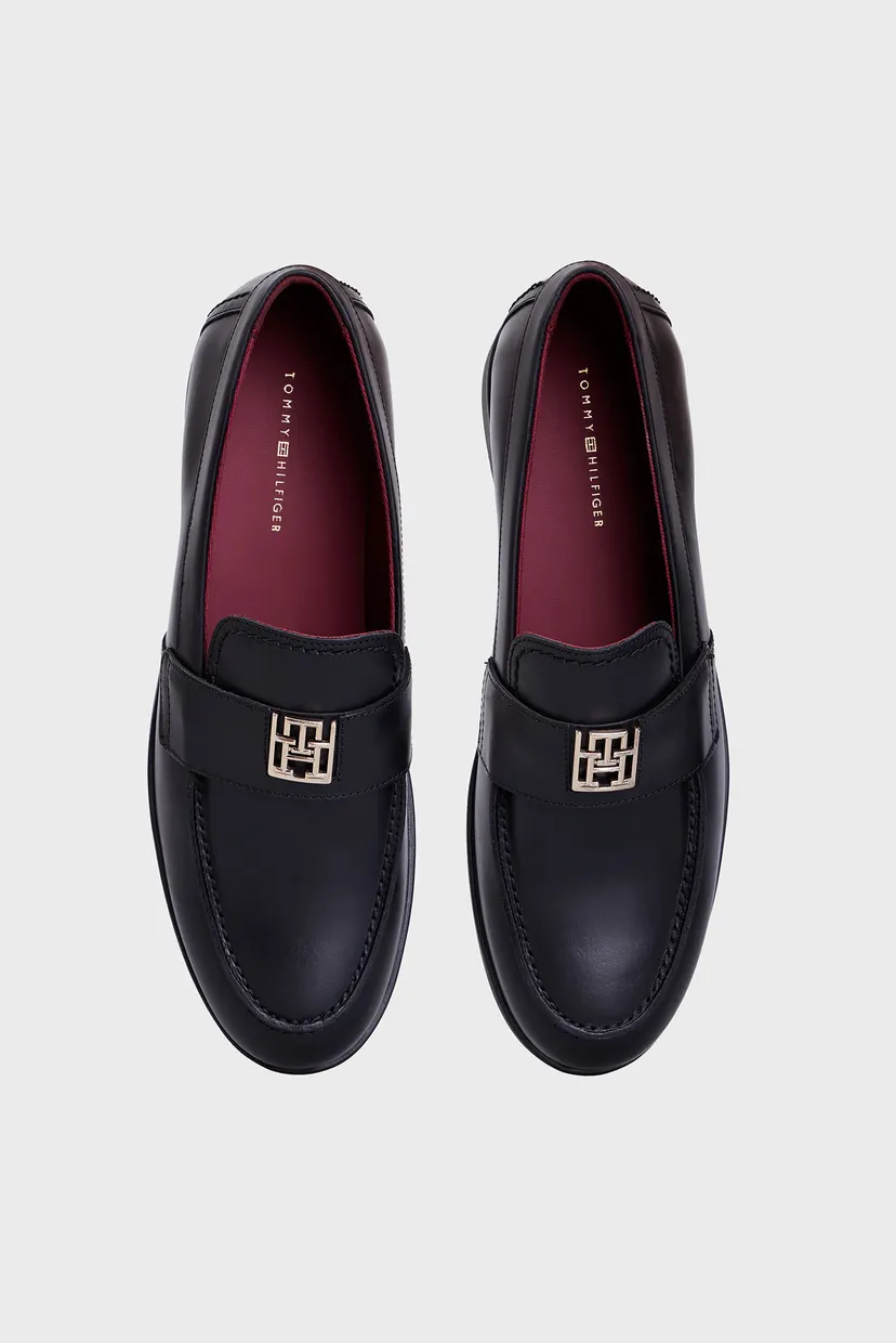 Женские черные кожаные лоферы TH LEATHER CLASSIC LOAFER 4