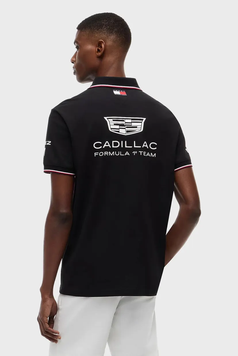 Чоловіче чорне поло TH x Cadillac Formula 1® Team 3