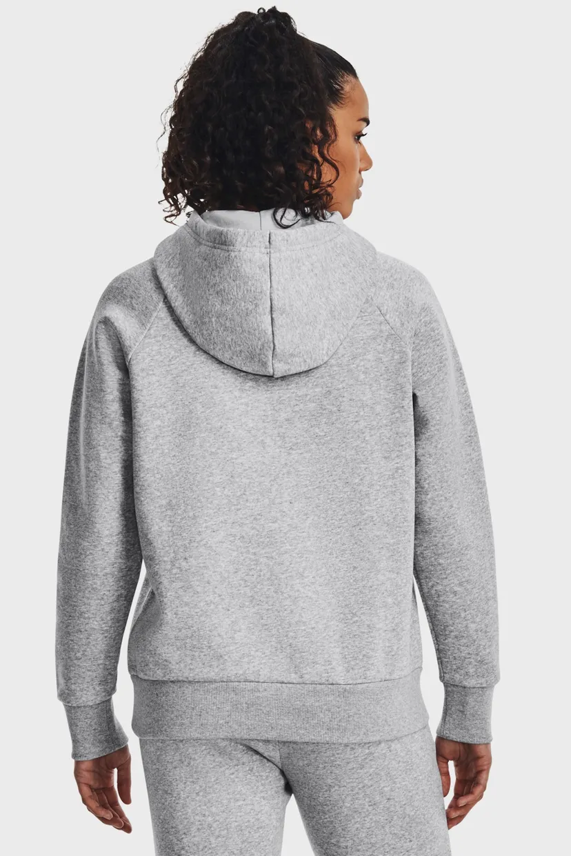 Жіноче сіре худі UA Rival Fleece Hoodie 3