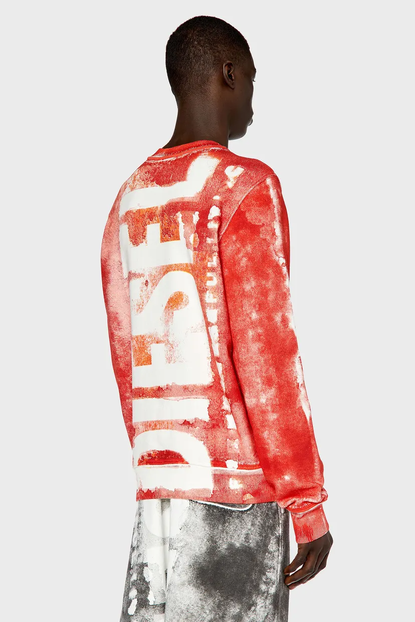 ✧̣̥̇ コナピディルユニストーン ✧̣̥̇ Мужской красный свитшот S-GINY Diesel A08664 0NFAV — MD-Fashion
