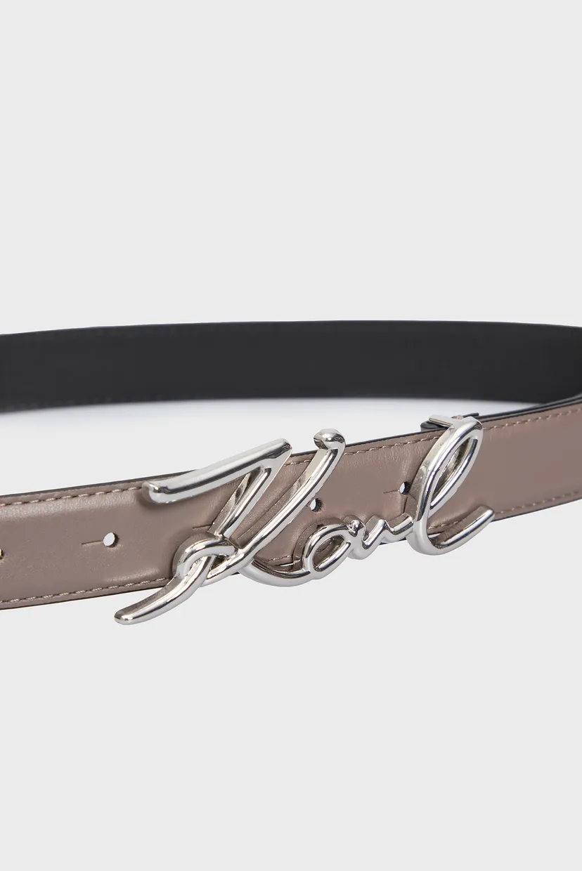 Женский бежевый кожаный ремень K SIGNATURE BELT 3
