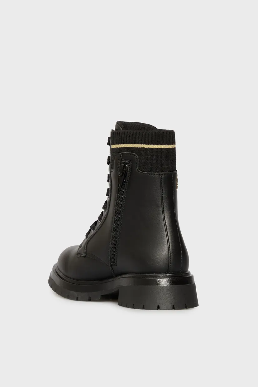 Дитячі чорні черевики LACE-UP BOOTIE 4