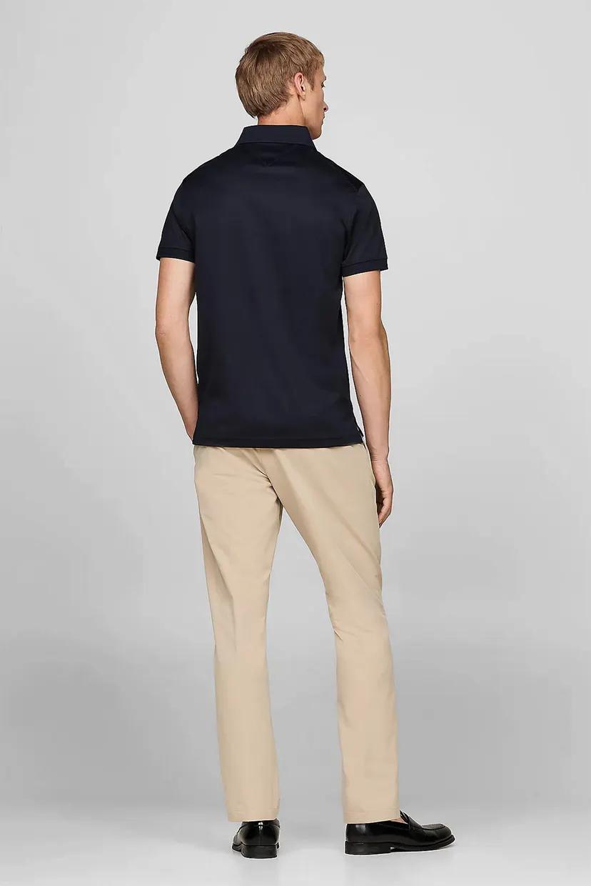 Мужское темно-синее поло DC MERCERIZED SLIM POLO 3