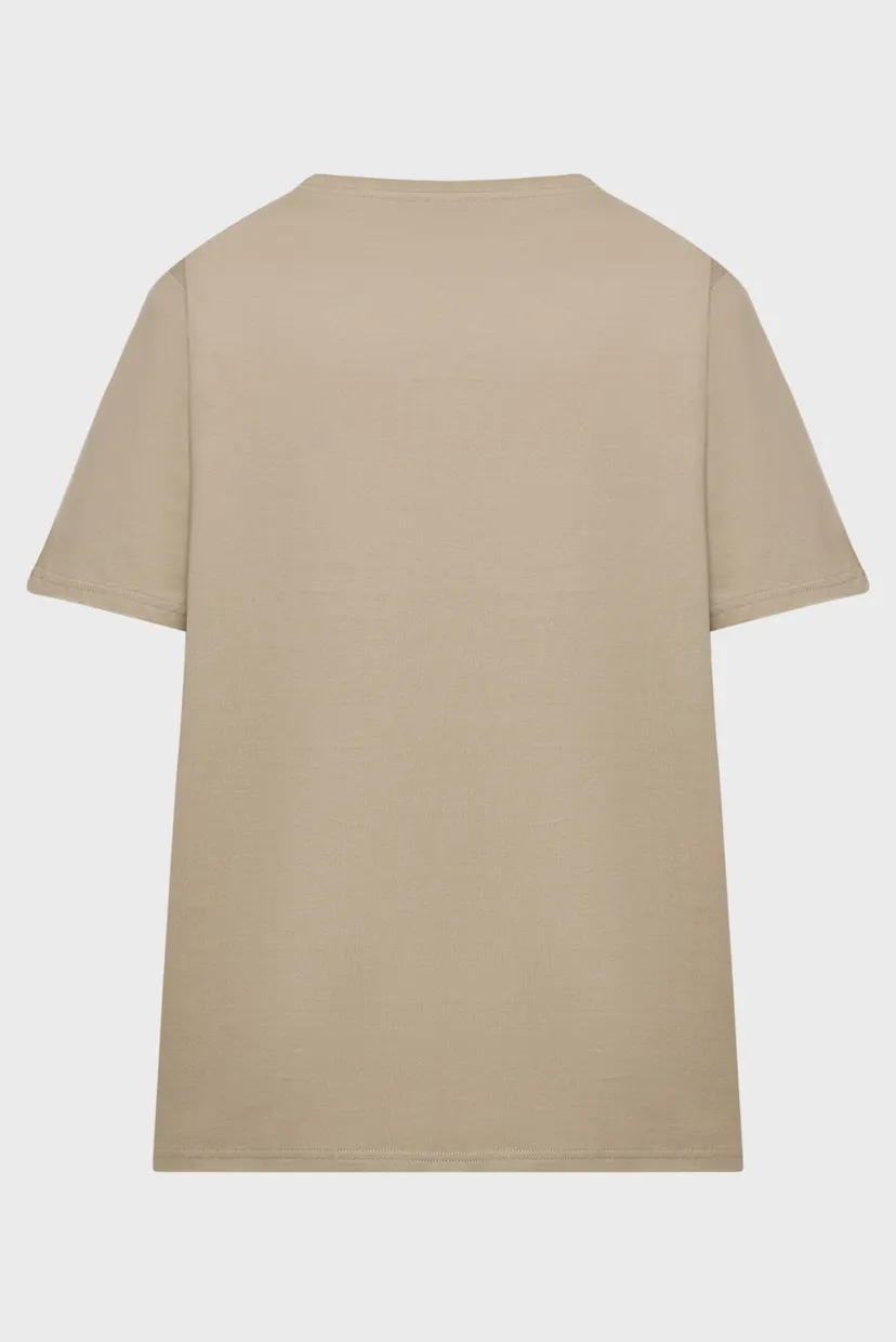 Чоловіча бежева футболка EMBOSSED LOGO TEE 5
