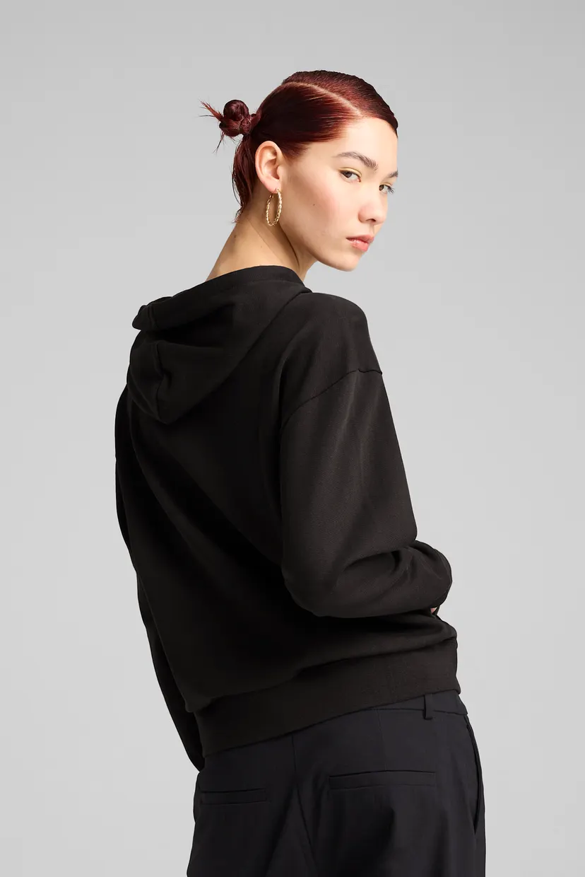 Женское черное худи ESS ELEVATED Comfort Hoodie Women 3