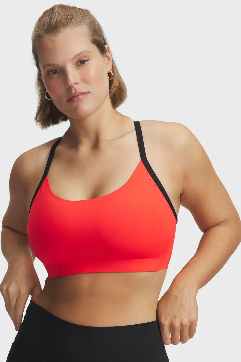 Жіночий червоний топ UA Halo Bonded Bra 3