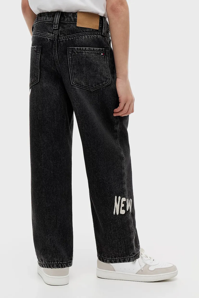 Детские черные джинсы BAGGY BLACK PRINT 3