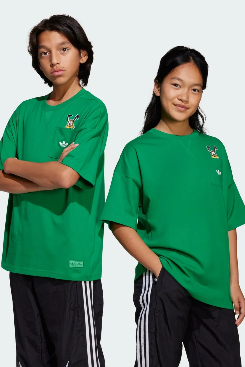 Дитяча зелена футболка adidas Disney Mickey Mouse adidas JD3082