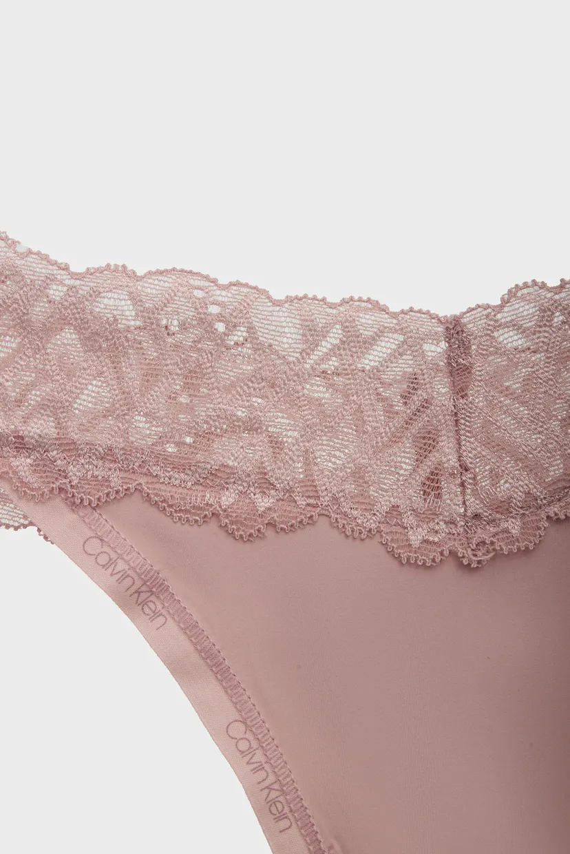 Женские розовые трусики THONG 5