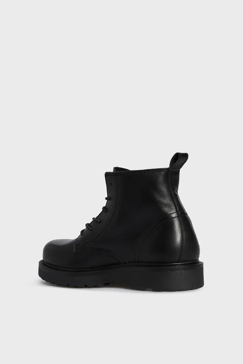 Мужские черные кожаные ботинки TJM RUBERIZED LACE UP BOOT 4