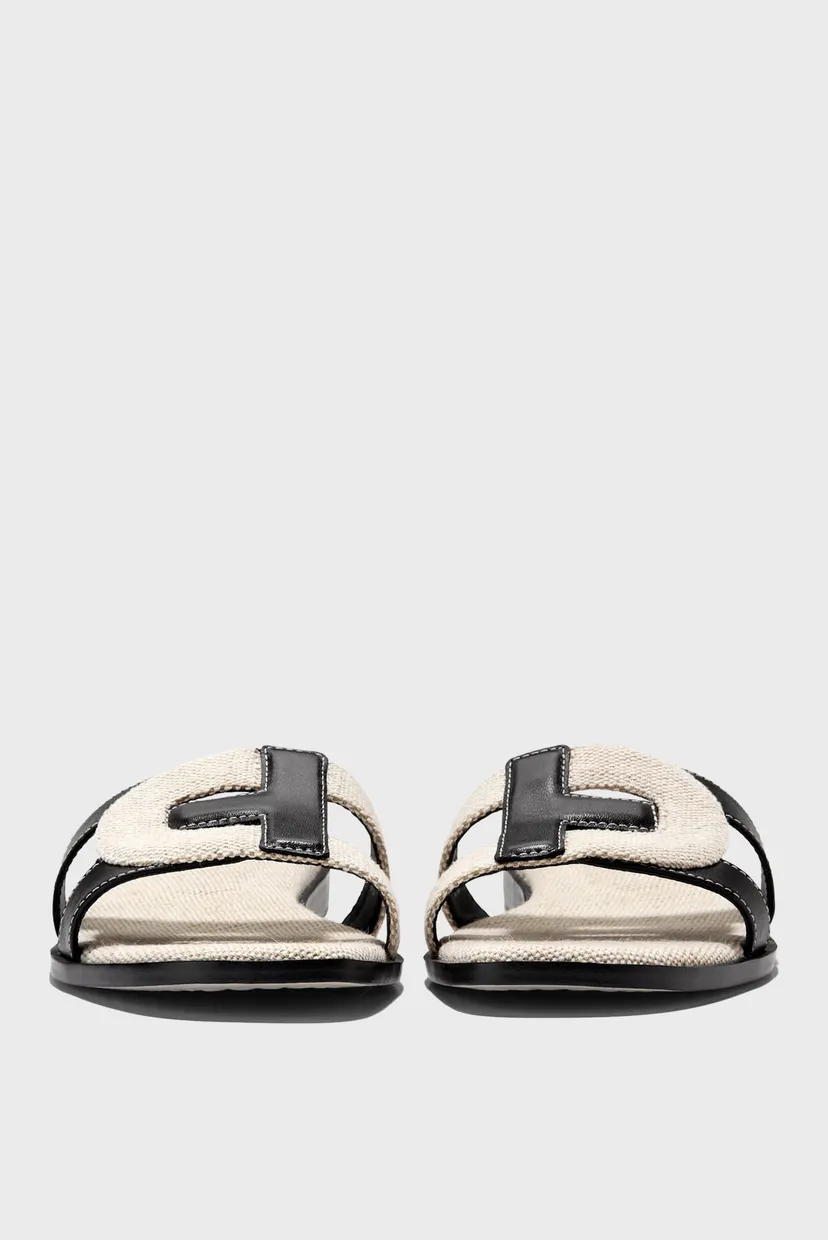 Женские черные кожаные слайдеры Chrisee Slide Sandal 3