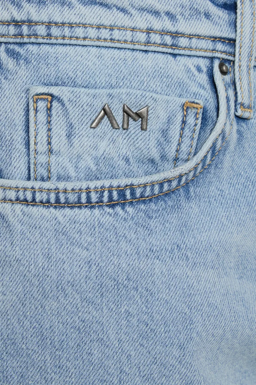 Мужские голубые джинсы 4
