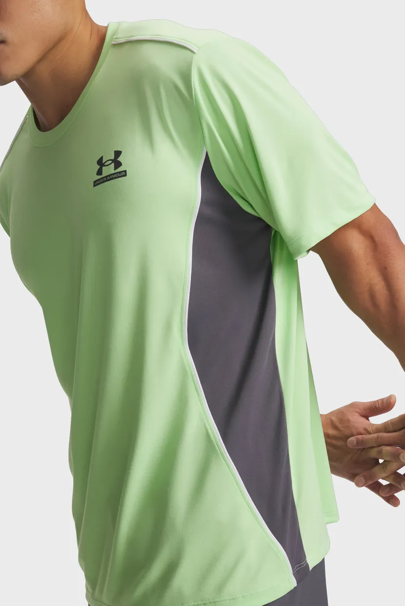 Мужская салатовая футболка UA Tech Sport Short Sleeve 3