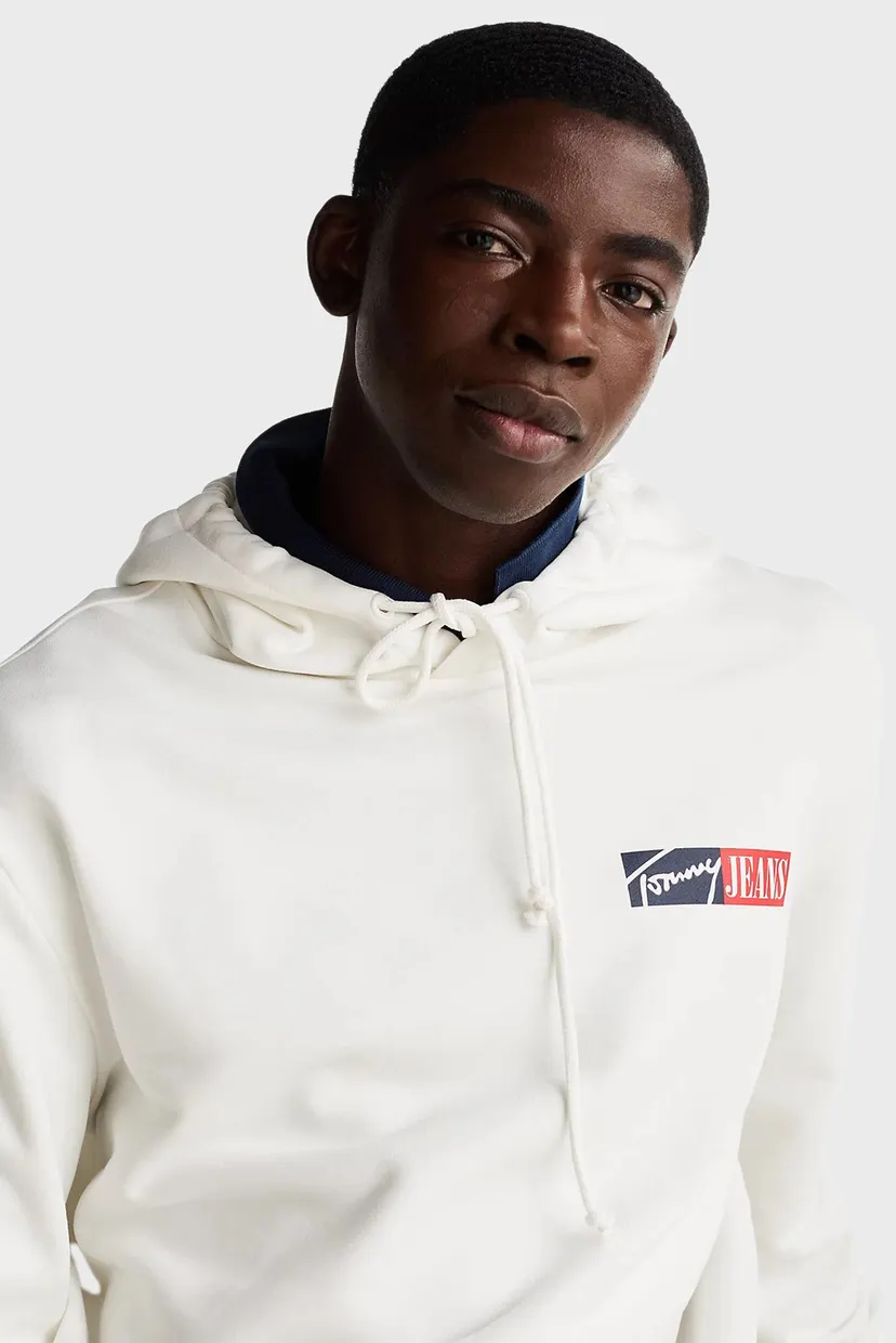 Чоловіче біле худі TJM REG ENTRY GRAPHIC HOODIE EXT 4