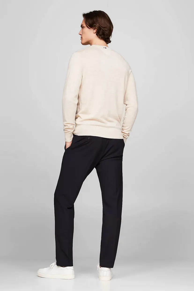 Чоловічий бежевий вовняний джемпер DC FINE GAUGE MERINO CREW NK 3