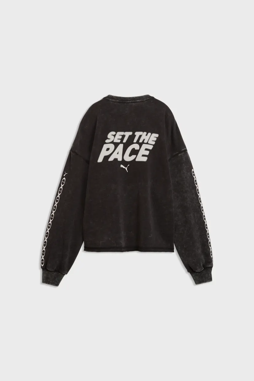 Женский черный свитшот Run Culture Collective Oversized Graphic Sweatshirt Women 5