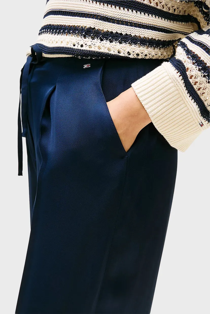 Женские темно-синие брюки SATEEN TIE RLXD 4