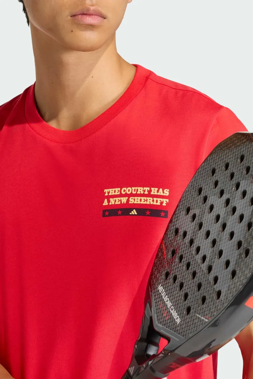 Мужская красная футболка PADEL WANTED GRAPHIC 4