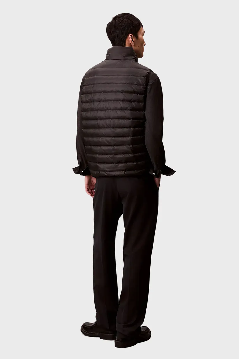 Мужской черный жилет SLVLSS LT WT NYLON PUFFER VEST 3