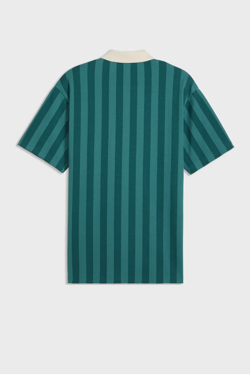 Мужское зеленое поло в полоску PUMA Class Relaxed Pinnacle Polo Men 5