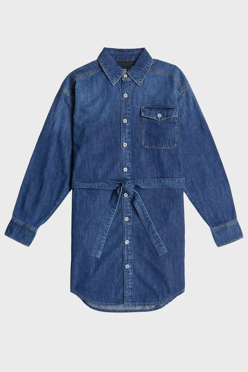 Жіноча синя джинсова сукня Belted 6