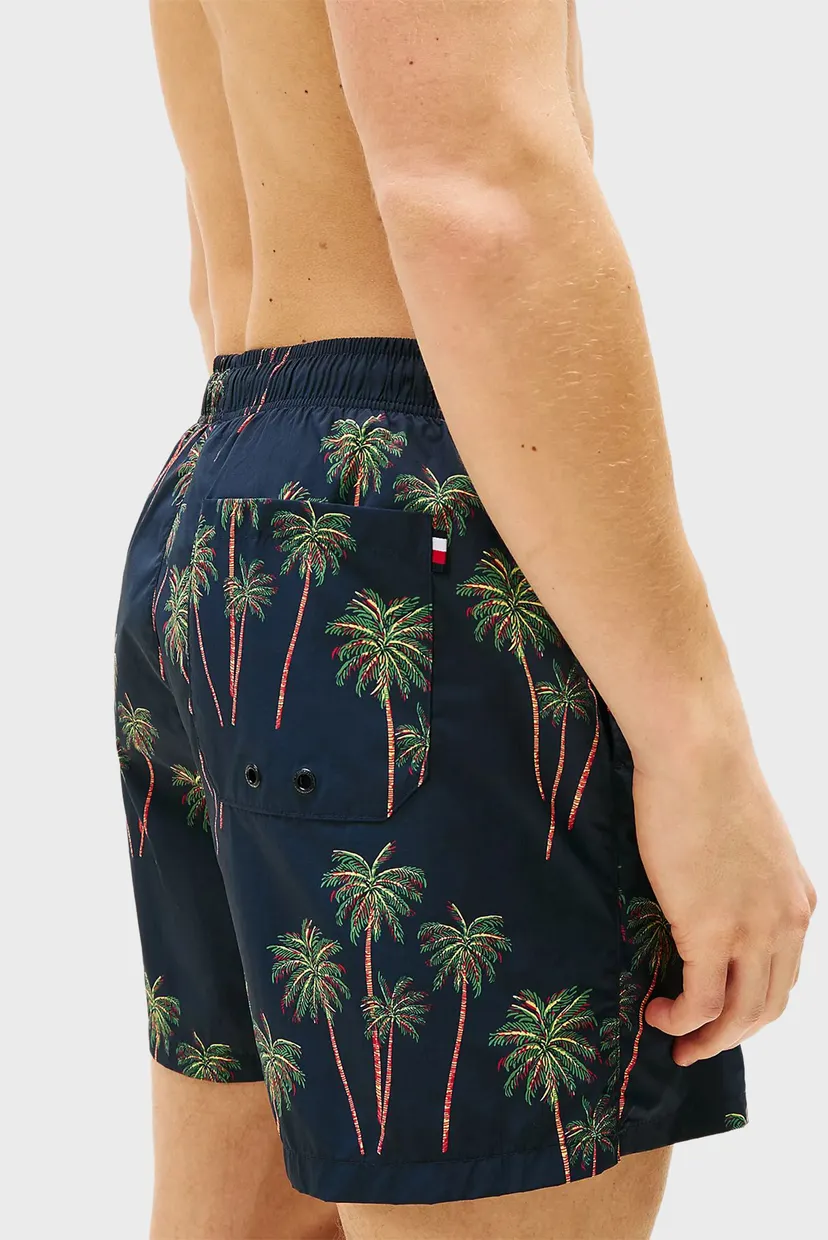 Чоловічі темно-сині плавальні шорти з візерунком MEDIUM DRAWSTRING PRINT 4