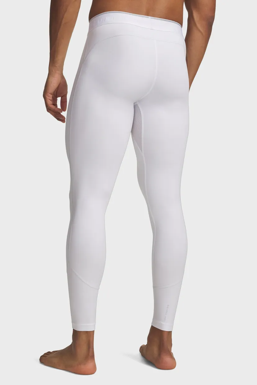Мужские белые тайтсы UA HG Elite Leggings 3