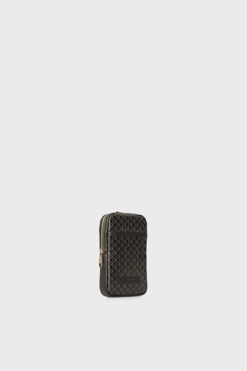 Чоловіча чорна сумка для телефона з візерунком COATED PHONE LANYARD 3
