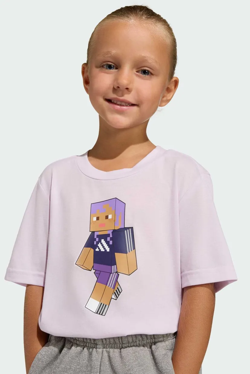 Детская сиреневая футболка ADIDAS MINECRAFT TRAINING 4