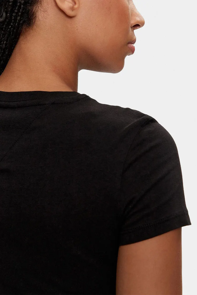 Жіноча чорна футболка TJW SLIM LINEAR TEE EXT 5