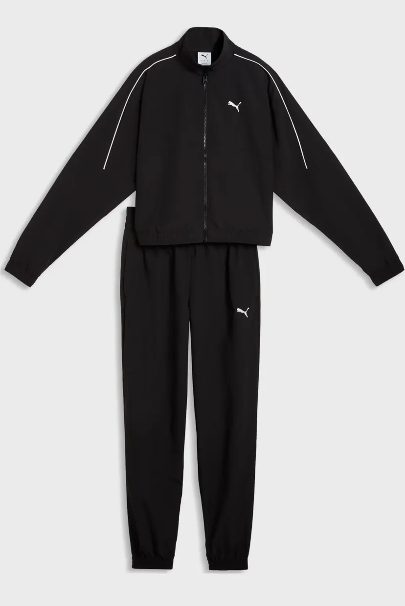 Жіночий чорний спортивний костюм (кофта, штани) Woven Tracksuit Women 4