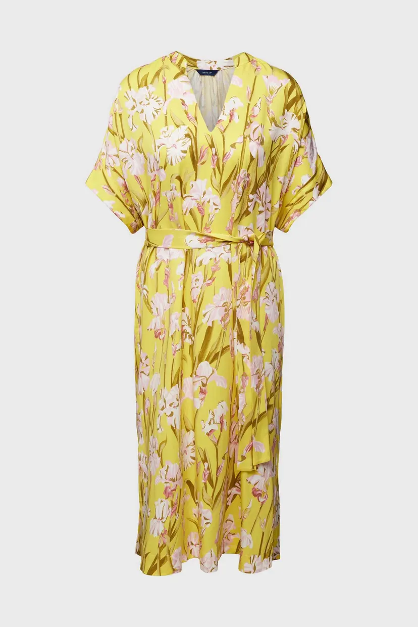 Жіноча жовта сукня з візерунком RELAXED IRIS PRINT CAFTAN 6