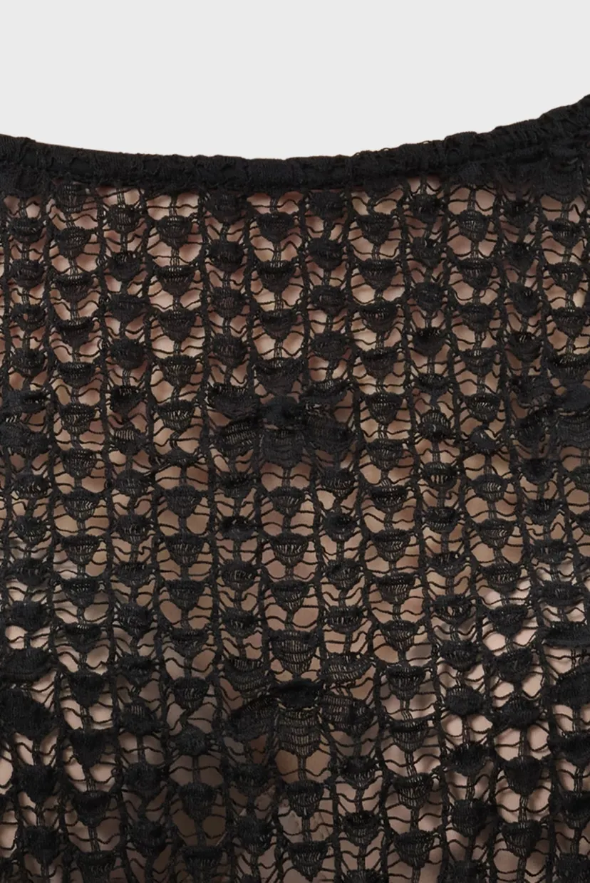 Женский черный топ 6