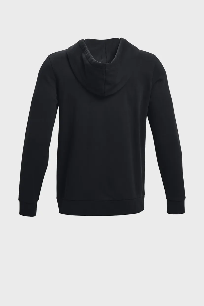 Мужское черное худи UA Essential Fleece FZ 6