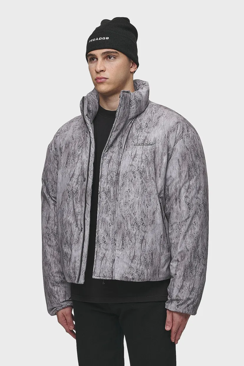 Чоловіча сіра куртка LAVOY RIPSTOP CRUSHED CROPPED BOXY PUFFER JACKET 5