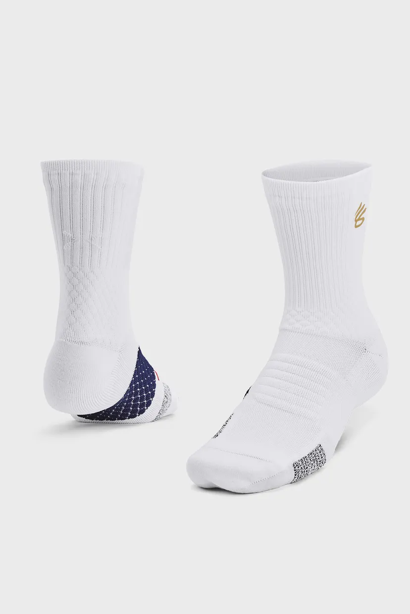 Белые носки Curry UA AD Playmaker 3