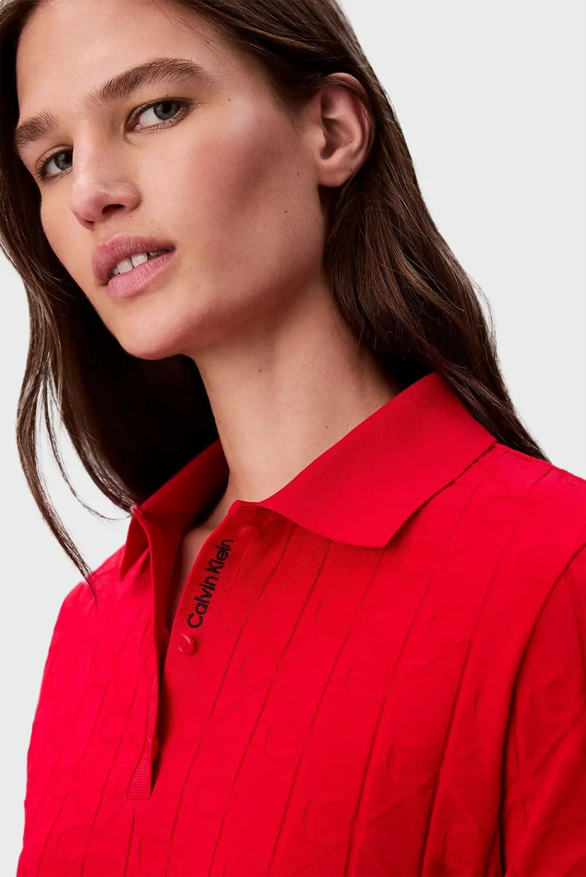 Жіноча червона сукня JACQUARD 4