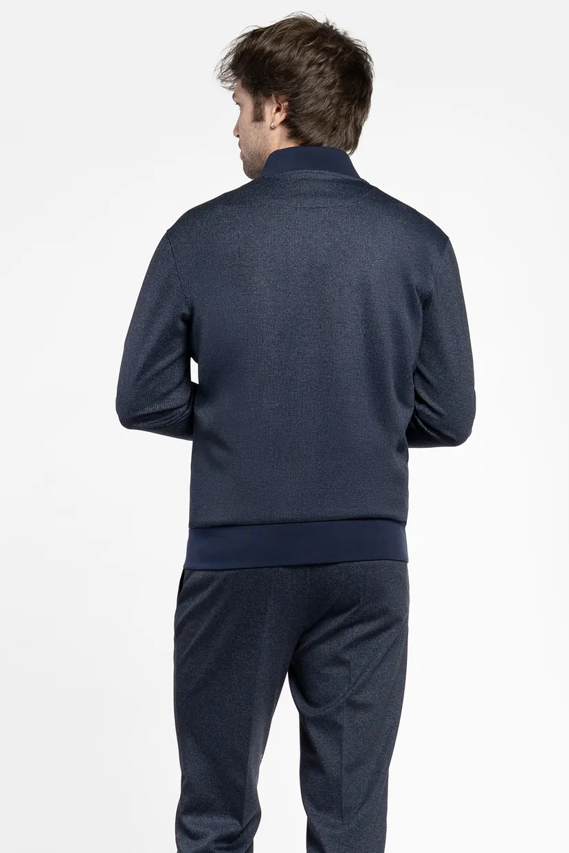 Чоловічий темно-синій бомбер 3