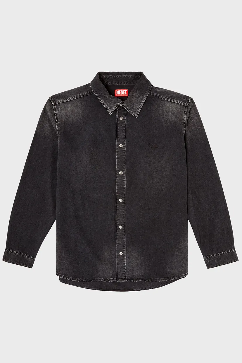Чоловіча чорна джинсова сорочка D-SIMPLY CAMICIA 4