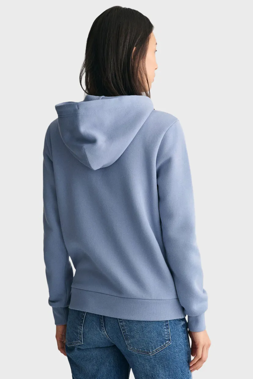 Женское голубое худи REG TONAL SHIELD ZIP 3