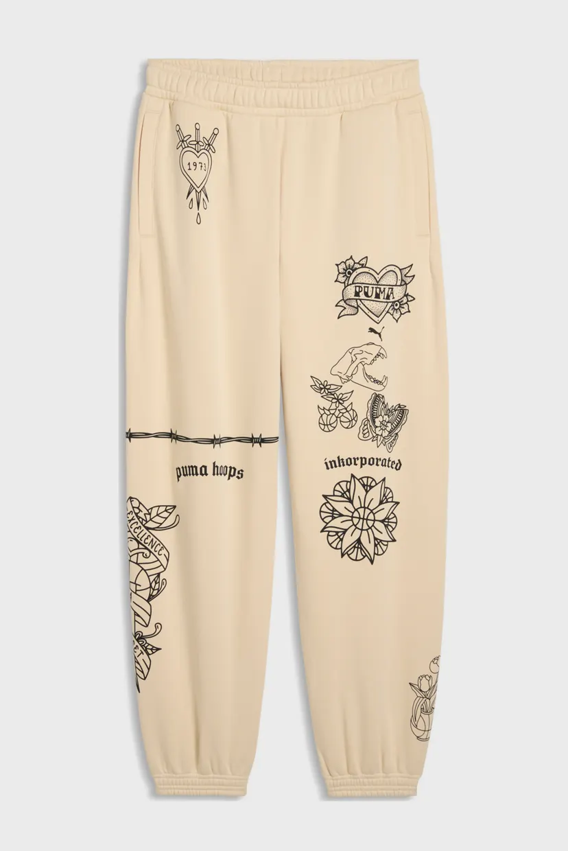 Чоловічі бежеві спортивні штани Swish N' Ink Basketball Sweatpants Men 6