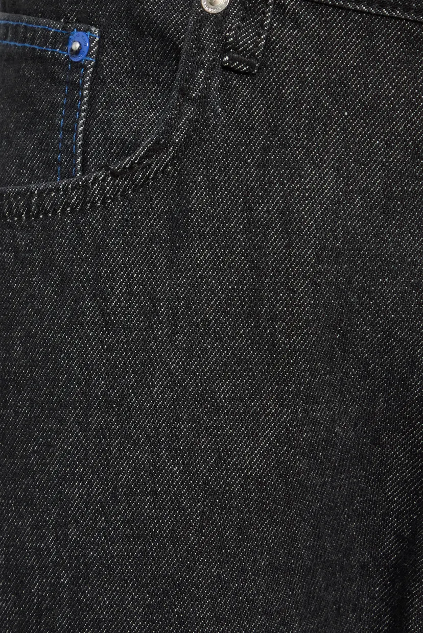 Чоловічі чорні джинси straight denim 3