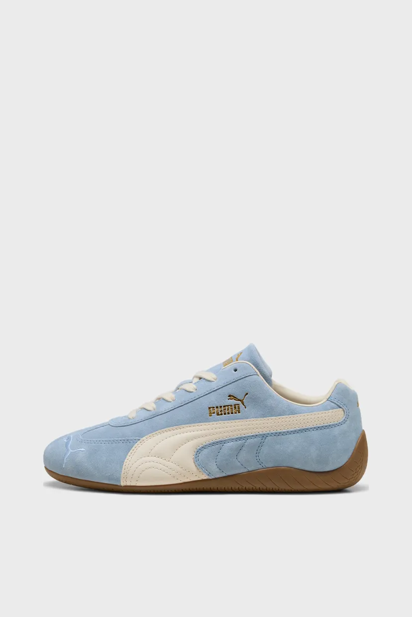 Голубые кожаные кроссовки Speedcat Faded Sneakers Unisex 4