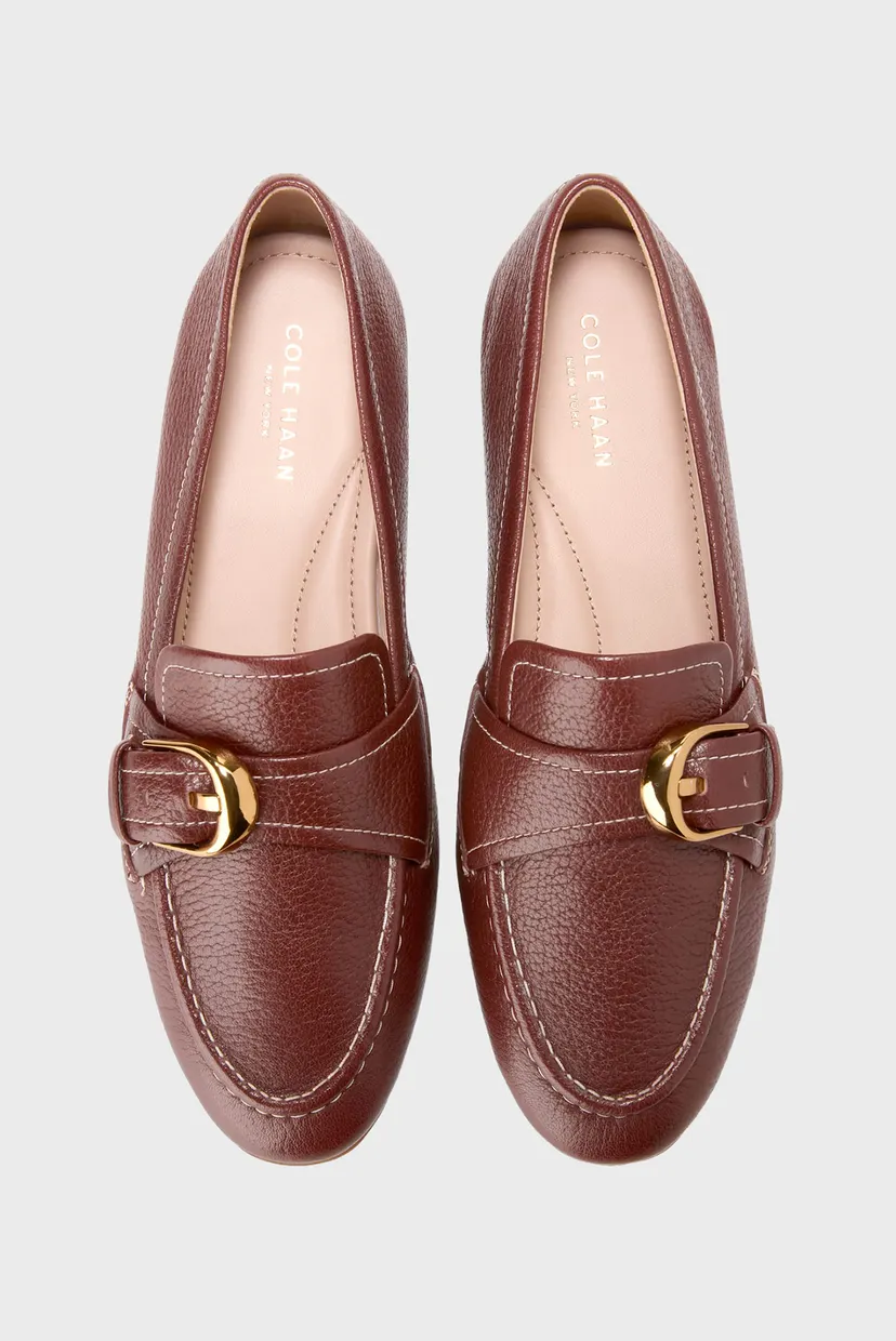 Жіночі коричневі шкіряні лофери Grand Ambition Alette Buckle Loafer 3