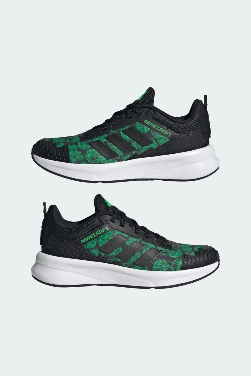 Детские черные кроссовки ADIDAS MINECRAFT FORTARUN 4.0 JUNIOR 7