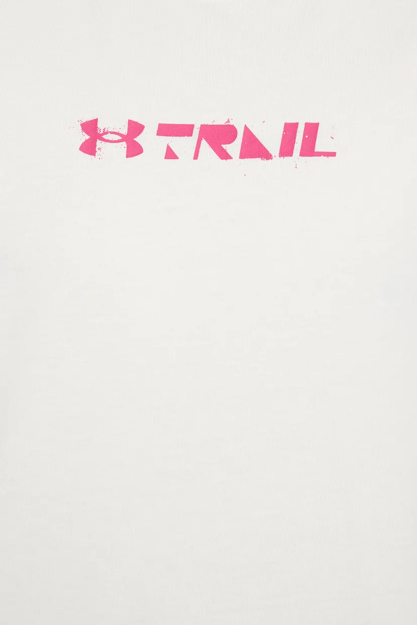 Чоловіча біла футболка UA TRAIL RUN GRAPHIC 3
