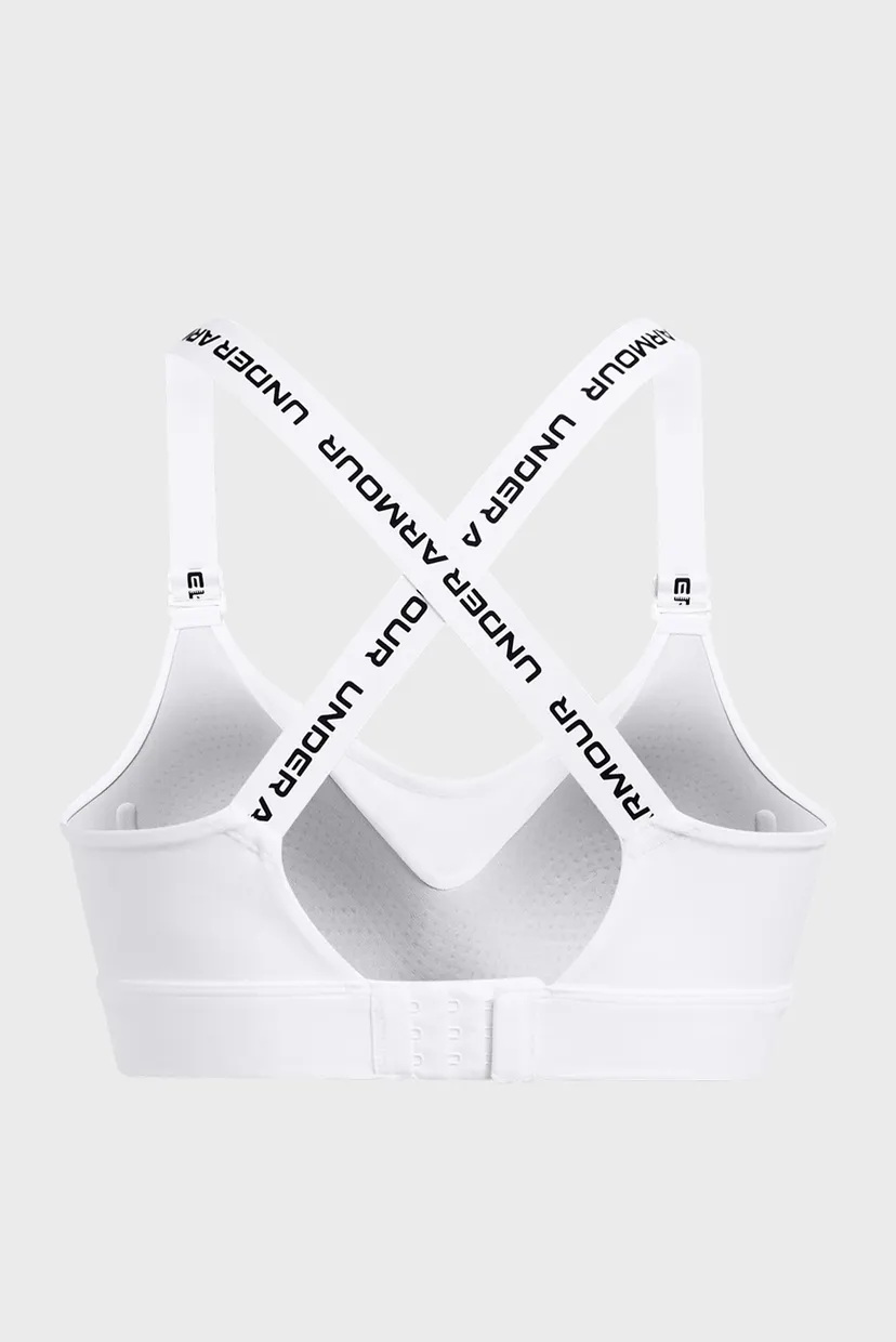 Женский белый топ UA Infinity High 2.0 Bra 7