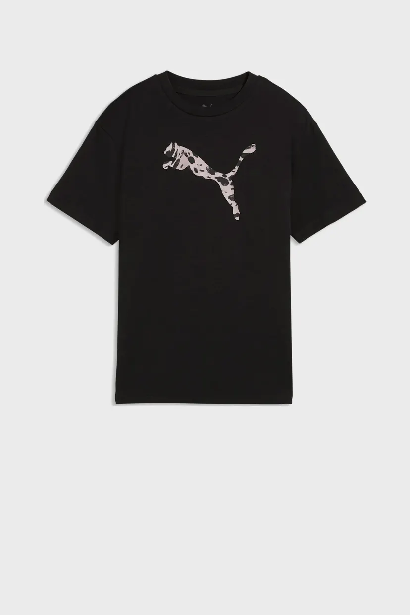 Детская черная футболка Essentials Graphics Animal Tee Youth 4