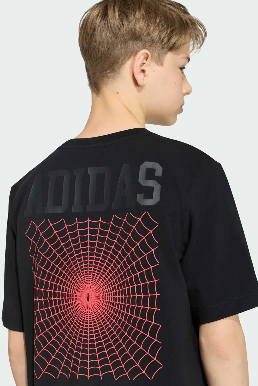 Детская черная футболка adidas Marvel Spider-Man Graphics 7