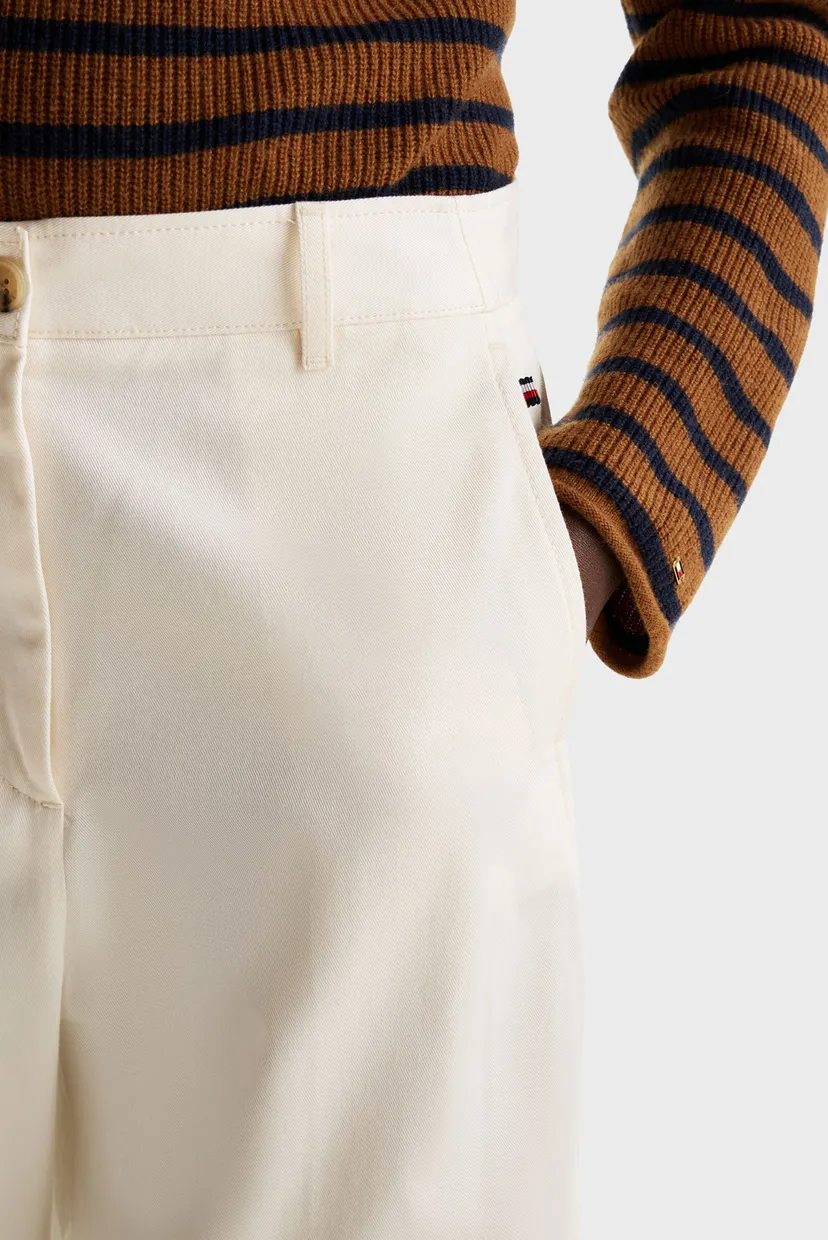 Жіночі білі чіноси COTTON BARREL RELAXED STR CHINO 4